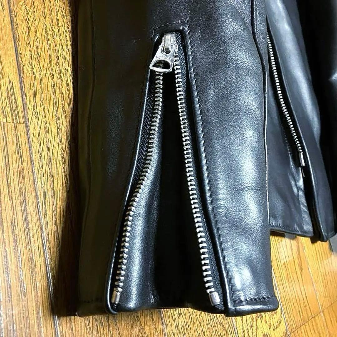 極美品 schott ショット 641XX 立襟黒革ライダース 36 現行 最新