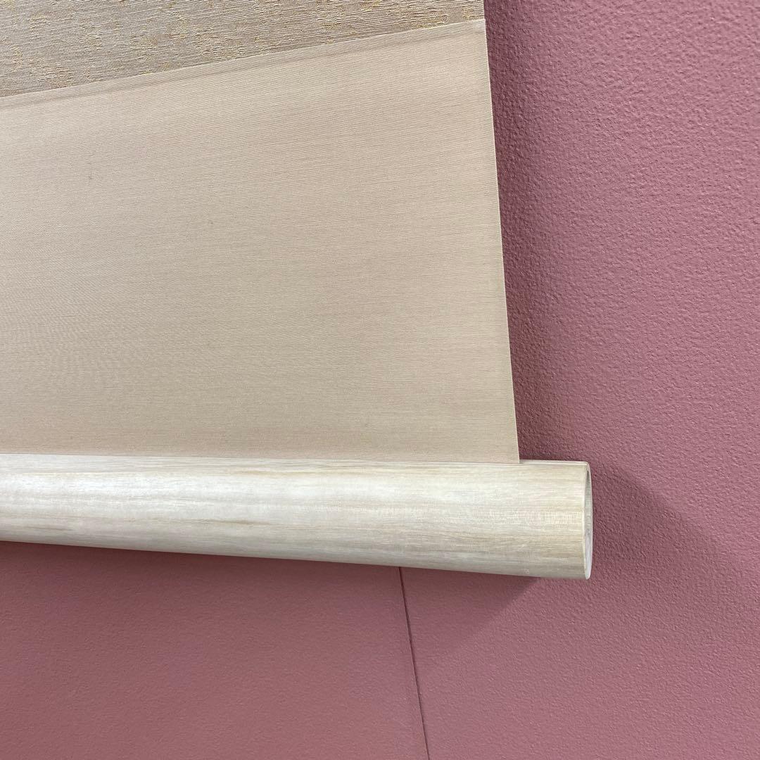 美品 掛け軸 恩田覺山作 紅富士図 共箱 太巻き付 縁起物 正月掛け