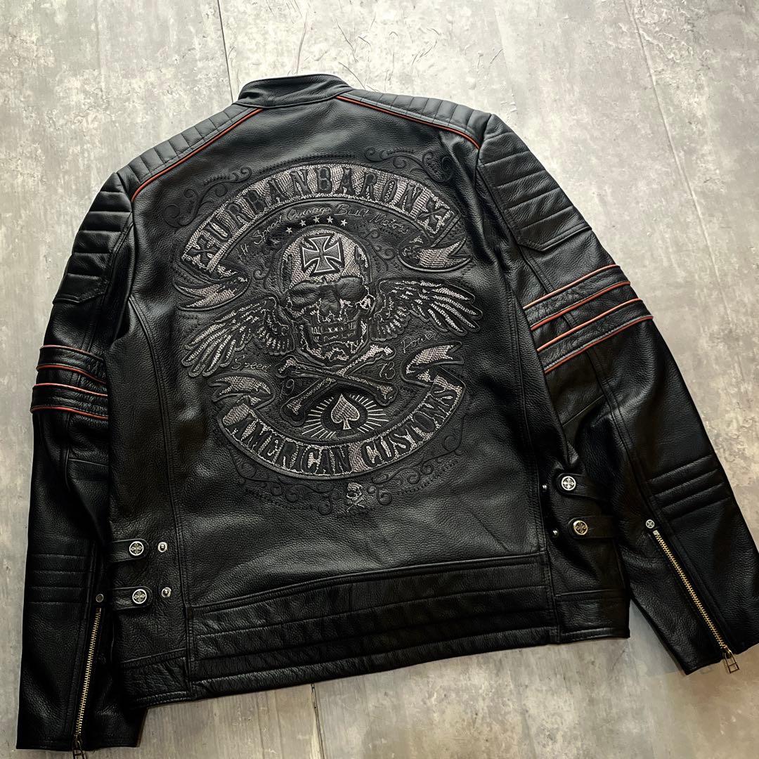 ジャケット・アウター archive skull cow skin leather jkt y2k