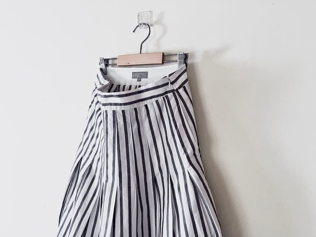 雑誌掲載 マーガレットハウエル ボールドストライプギャザースカート 3.6万