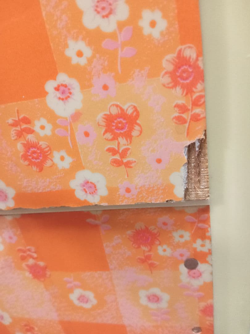 昭和レトロ　レトロ　チェスト　引出し　タンス　花柄　オレンジ