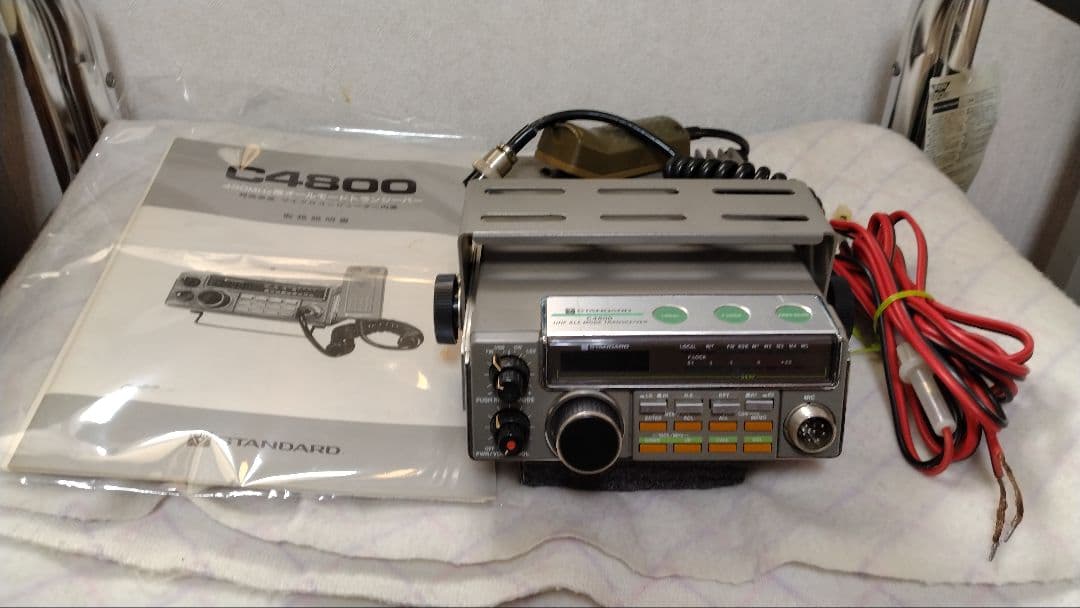 C4800 430MHzトランシーバー …マイク・電源ケーブル・取扱説明書付き