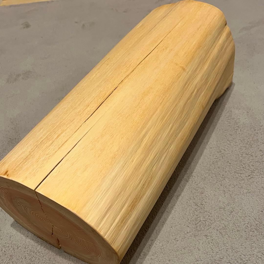 1434 檜　切り株　スツール　丸太椅子　チェア　磨き丸太　インテリア　オブジェ