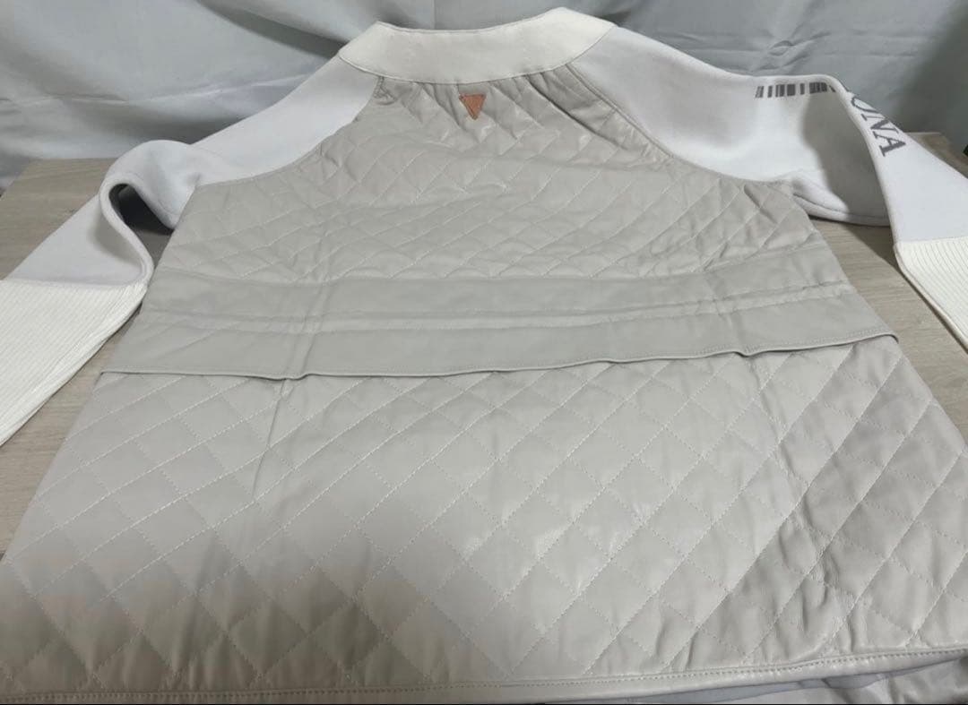 定価5.5万 MARK&LONA CODE キルティング ブルゾン 36 白 金