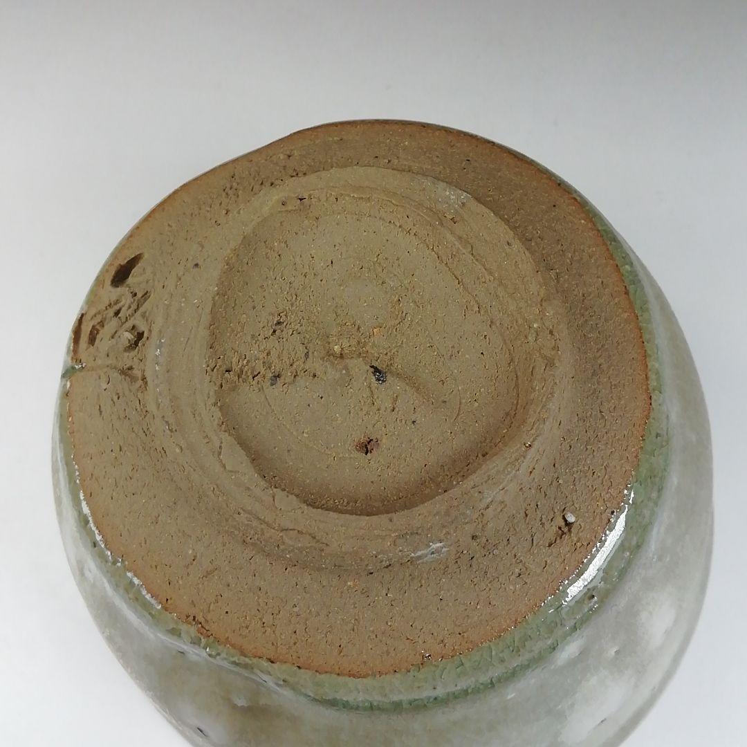 Ｔ３１９　茶碗　『灰釉　茶碗』『福海窯　水野鉐一 作』　共箱　抹茶碗　茶道具