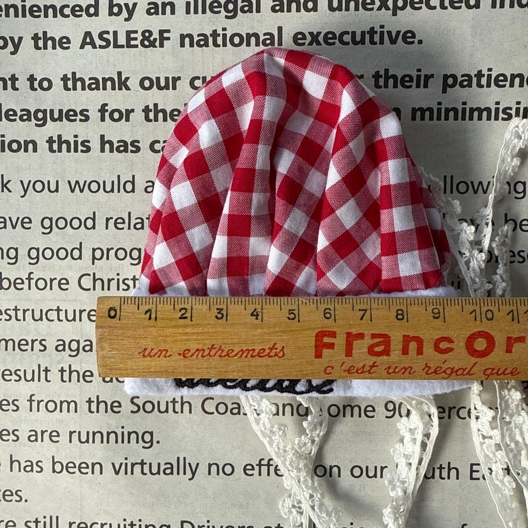 aletta angelique　CAFEエプロン&CAFE コック帽 Red