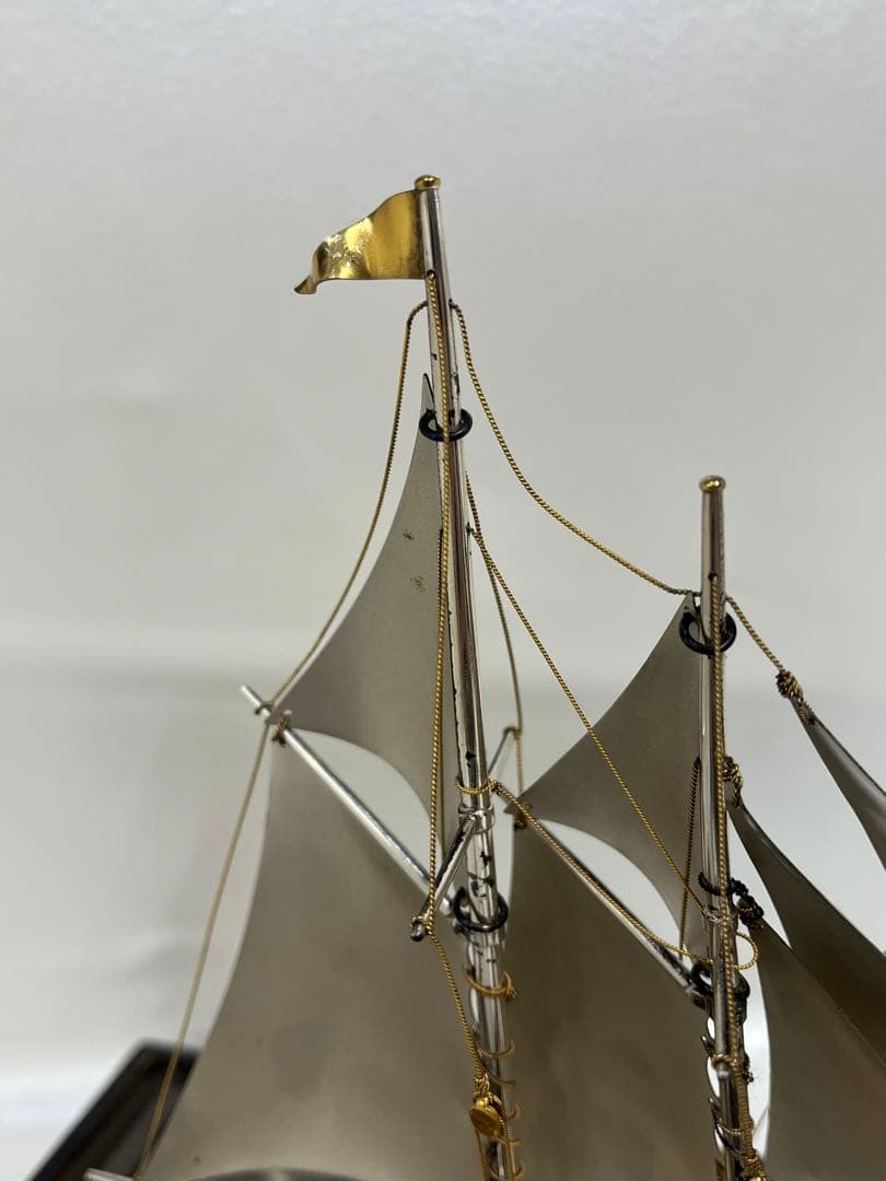 銀製　シルバー　SILVER 銀船　ヨット　置物　オブジェ　工芸品