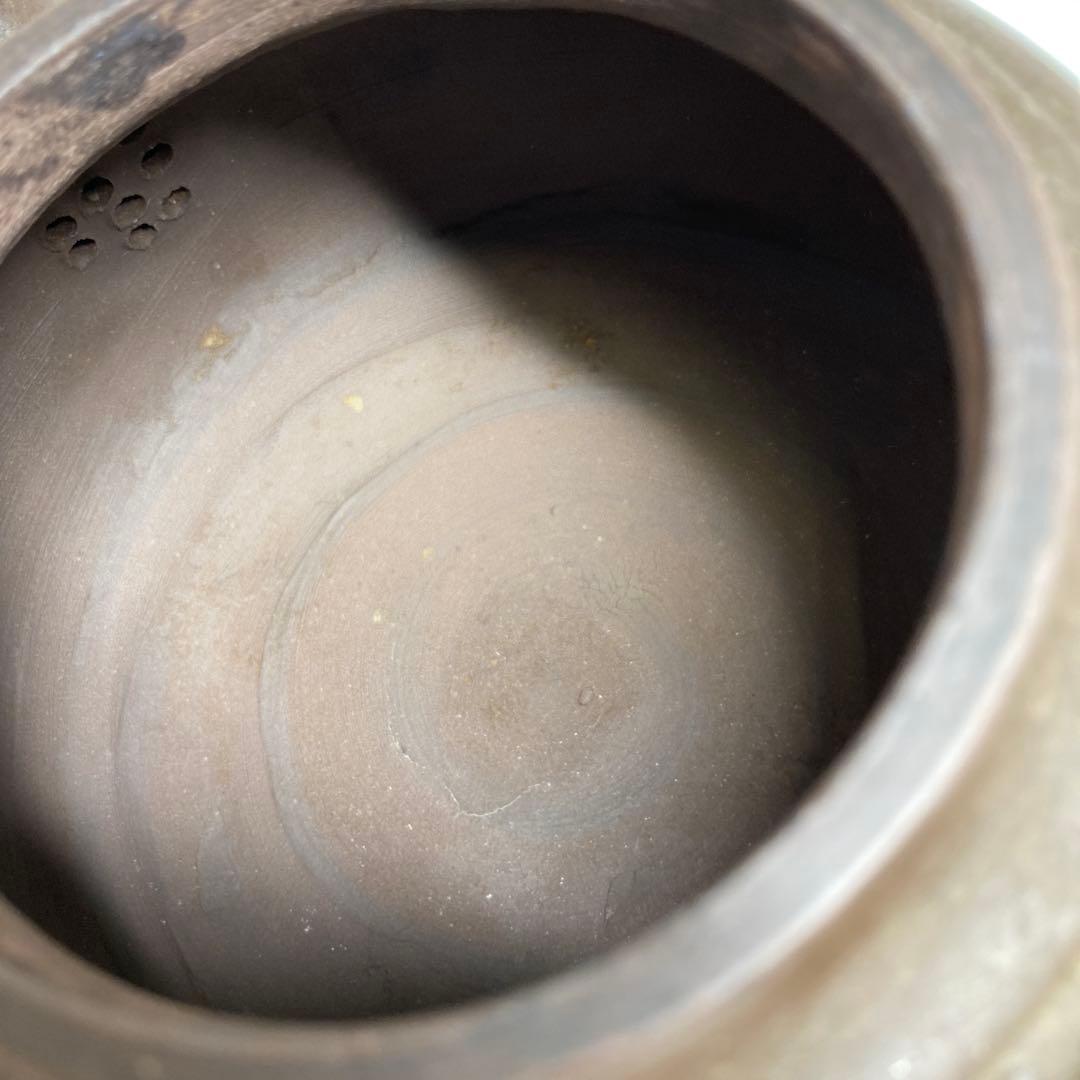 中国古玩　朱泥急須A 幅約17.5㎝　東さ7-1102③