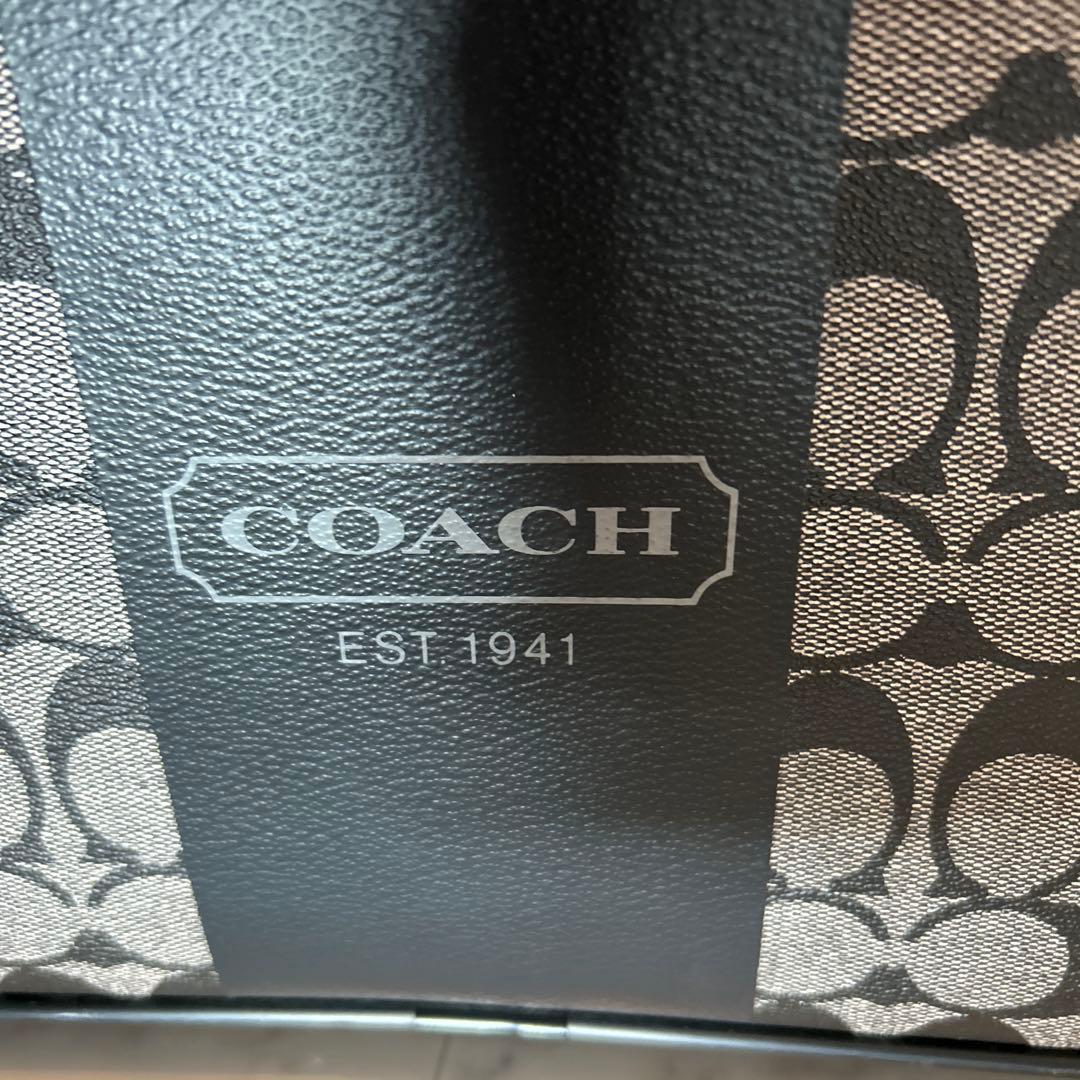 超美品　COACH モノグラム キャリーケース グレー/ブラック
