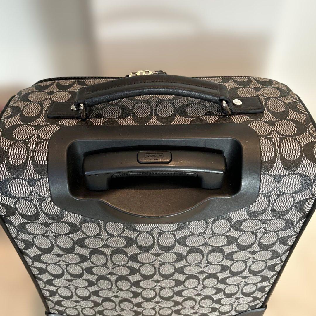 超美品　COACH モノグラム キャリーケース グレー/ブラック