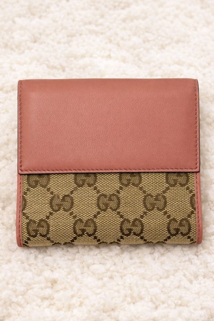 【新品・未使用】GUCCI グッチ　二つ折り財布 ラブリーハート　ピンク