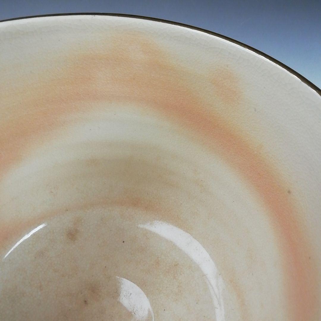 Ｔ９８０　茶碗　『色絵　雪笹』『中村陶彩 造』　共箱　抹茶碗　茶道具