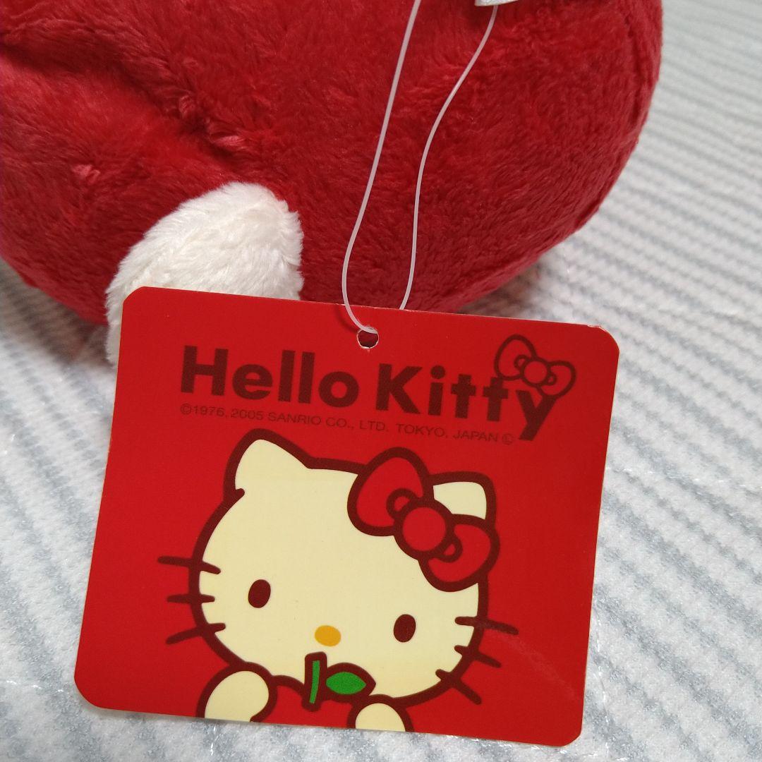【値下げ不可】新品　ハローキティ　クッション ぬいぐるみ　リンゴ　平成レトロ