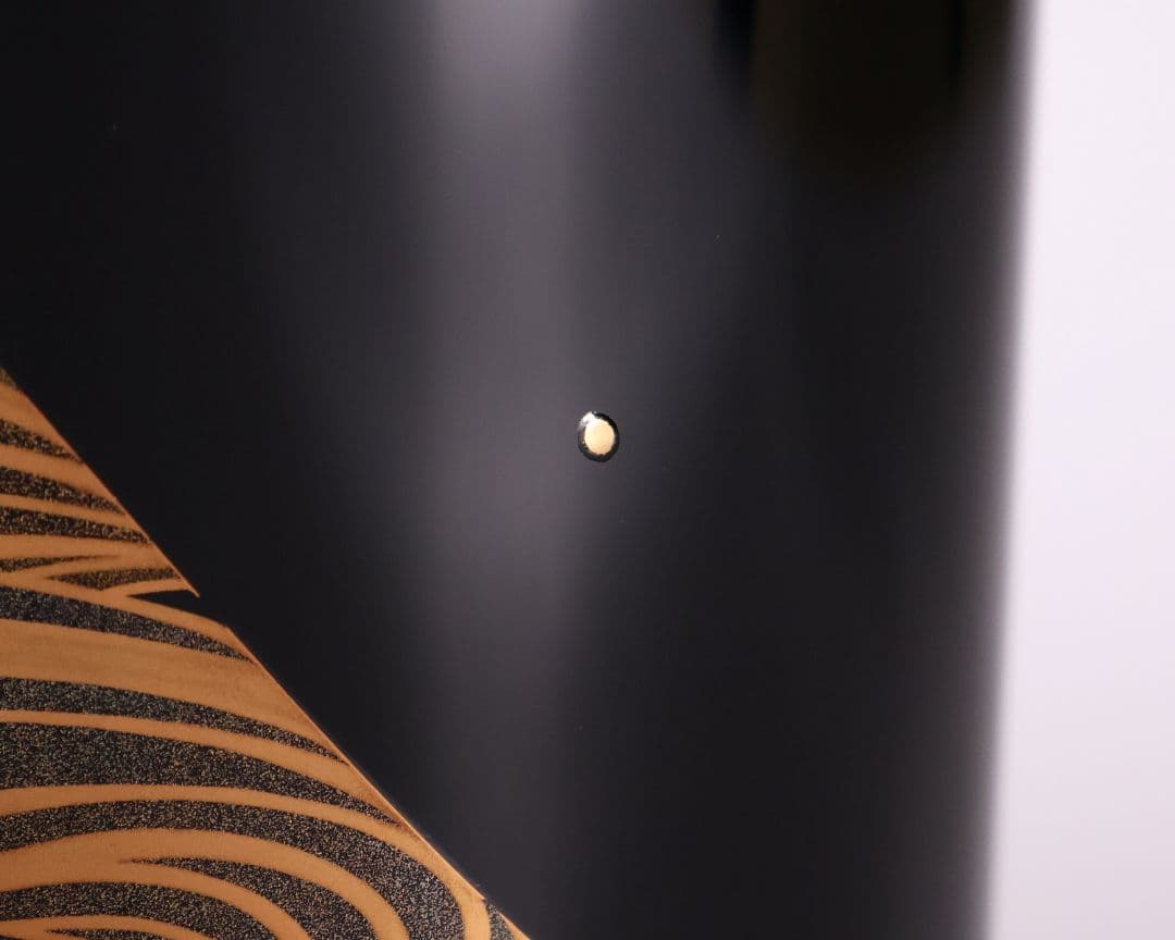 MA495 輪島塗 大徹造 田中貴司 流水金蒔絵 螺鈿入 手付花生 共箱 花器