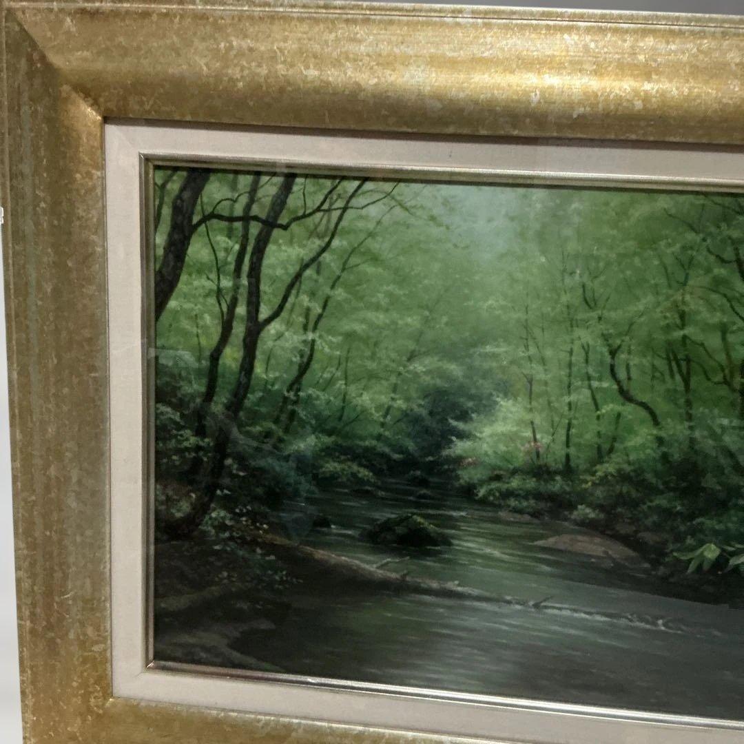 秀ちゃんさん専用　向山一石　（もいやまいつせき）　春光に憩う　「奥入瀬」　F6