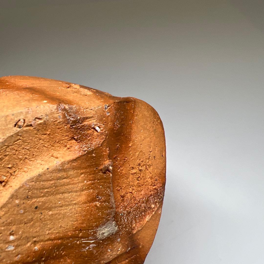 隠崎隆一　備前ぐい呑　共箱　幅約7㎝　東Y7-0507⭐︎2Fトヒサ