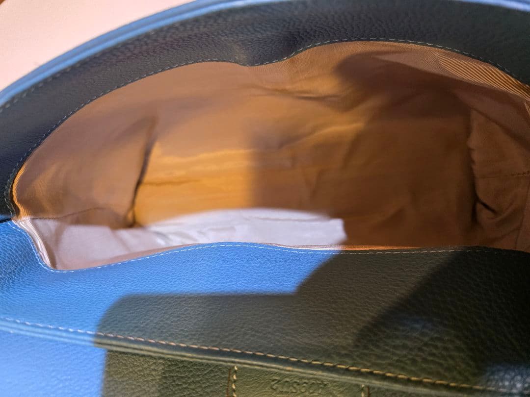 大峽製鞄　レイロウ　レザー　ビジネスバッグ　ブルー