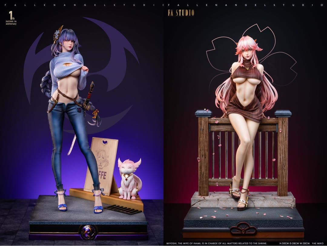 FA Studio 原神 雷電将軍 八重神子 1/4 スタチュー ガレージキット