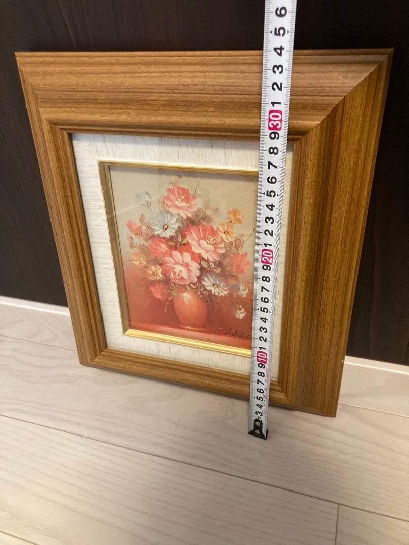 Nicholas 花瓶に生けた花 油彩画