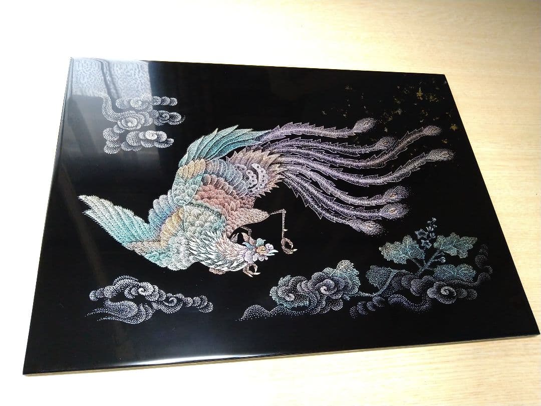 輪島塗沈金 鳳凰図パネル