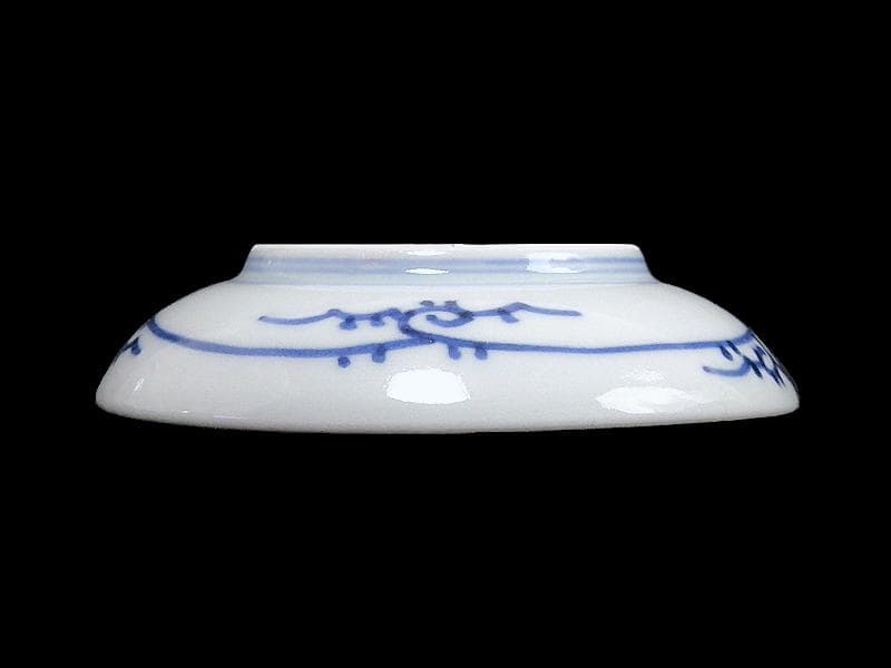 古伊万里　染付　墨弾き　丸紋の図　豆皿　手塩皿　２枚　C794AS-CRq