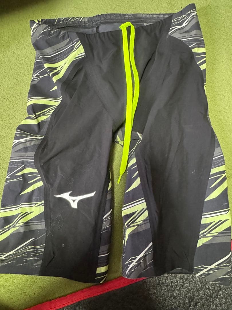 Mizuno 競泳水着 M 黒/黄緑