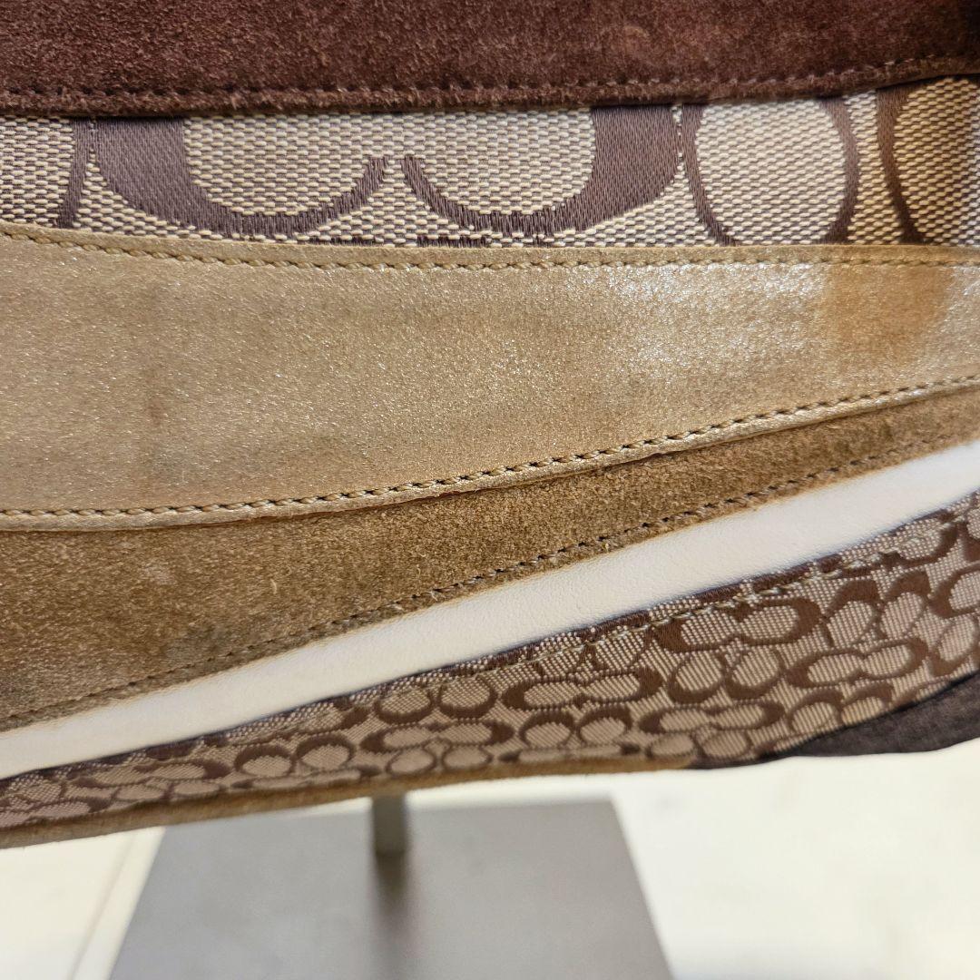 希少 COACH コーチ ミニ アクセサリーポーチ シグネチャー パッチワーク