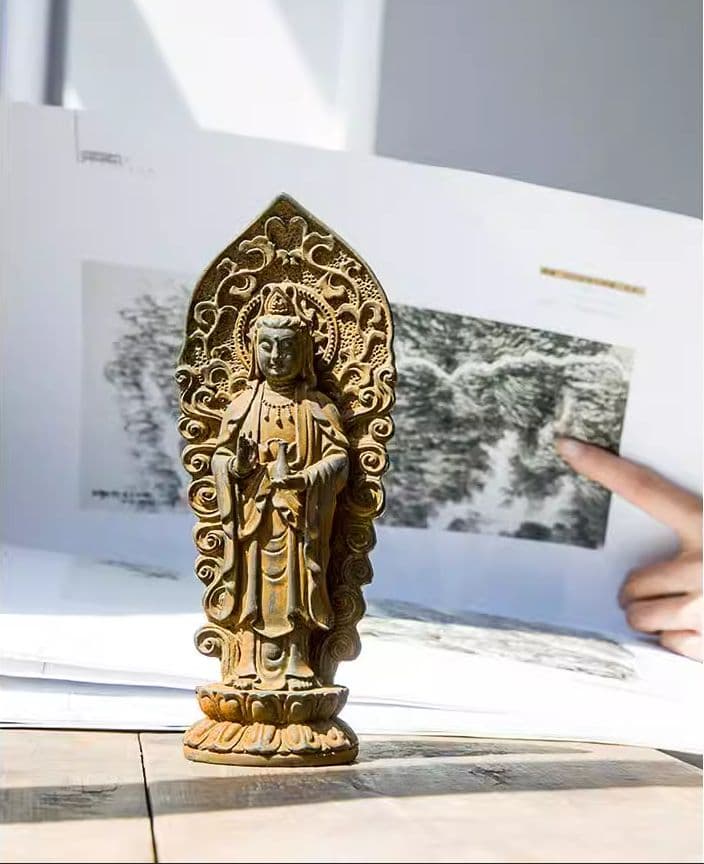 西方三聖 阿弥陀仏像 観世音菩薩 大勢至菩薩 立像 置物