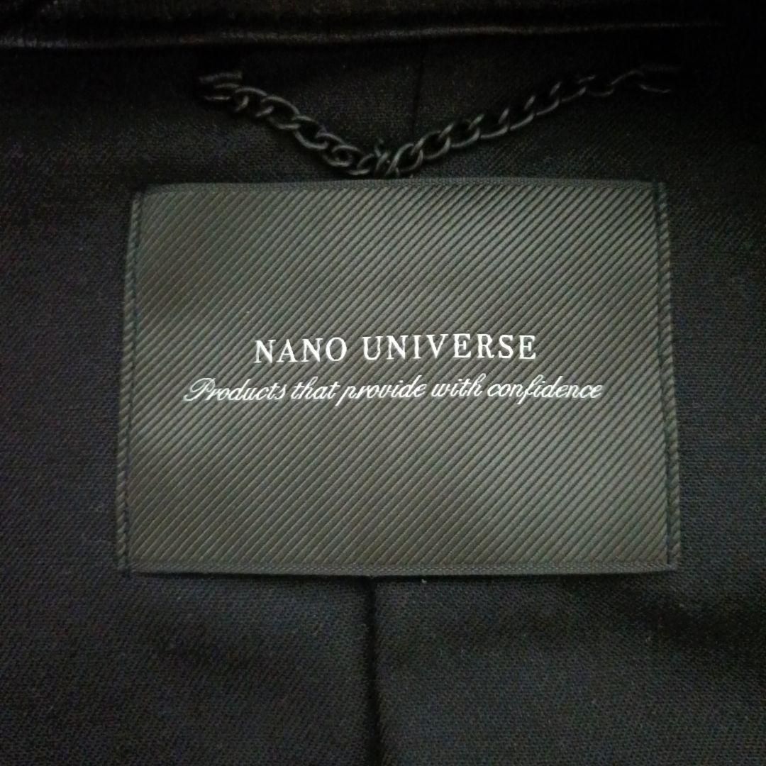 美品■NANO UNIVERSE ライダースジャケット ブラック ラムレザー