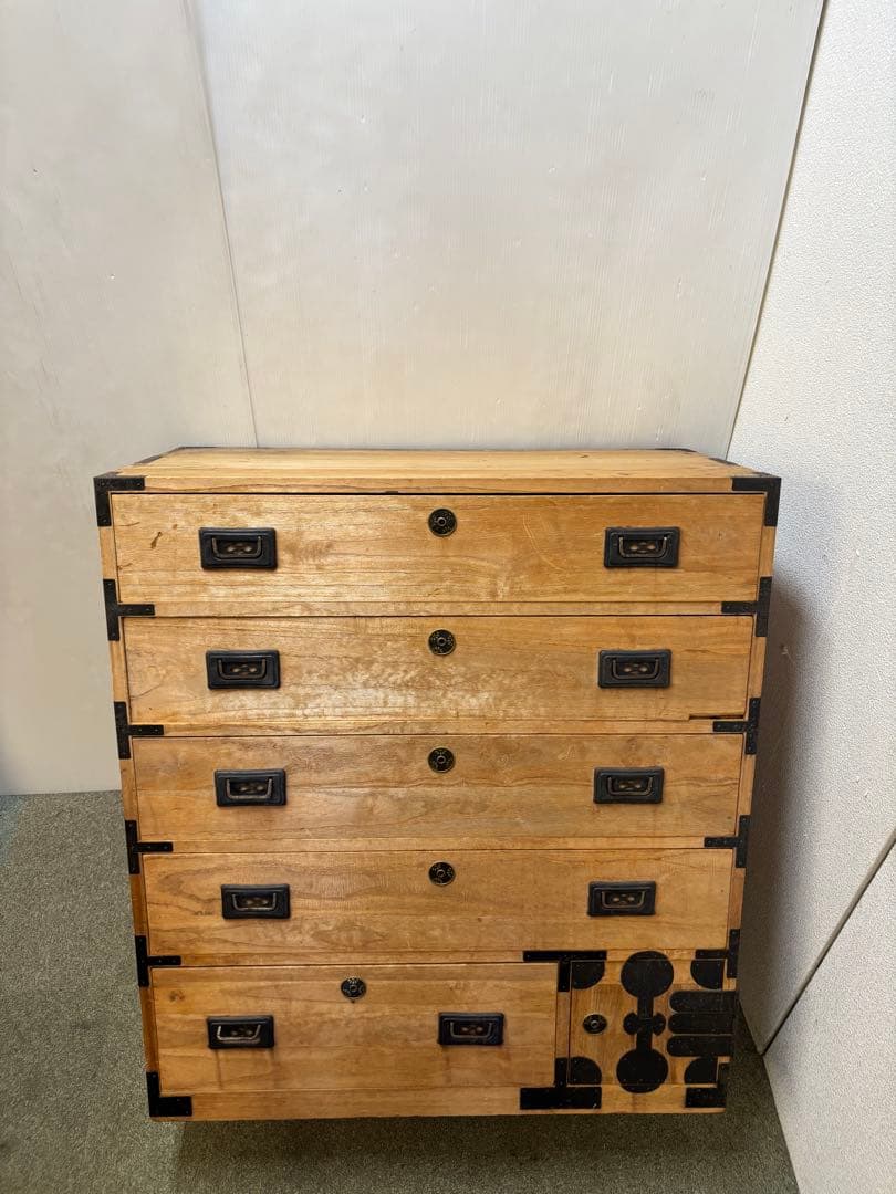 昭和レトロ　当時物　アンティーク時代箪笥　古道具　桐タンス