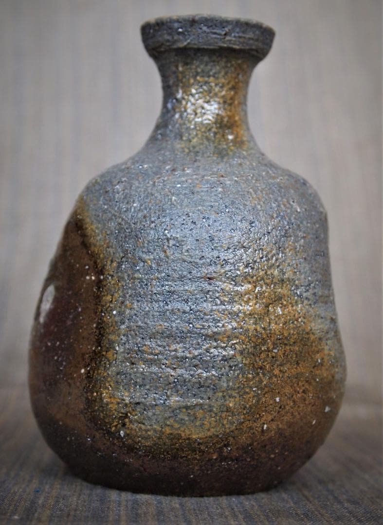 未使用★多久守★備前（窯変）徳利★共箱・栞★黄胡麻