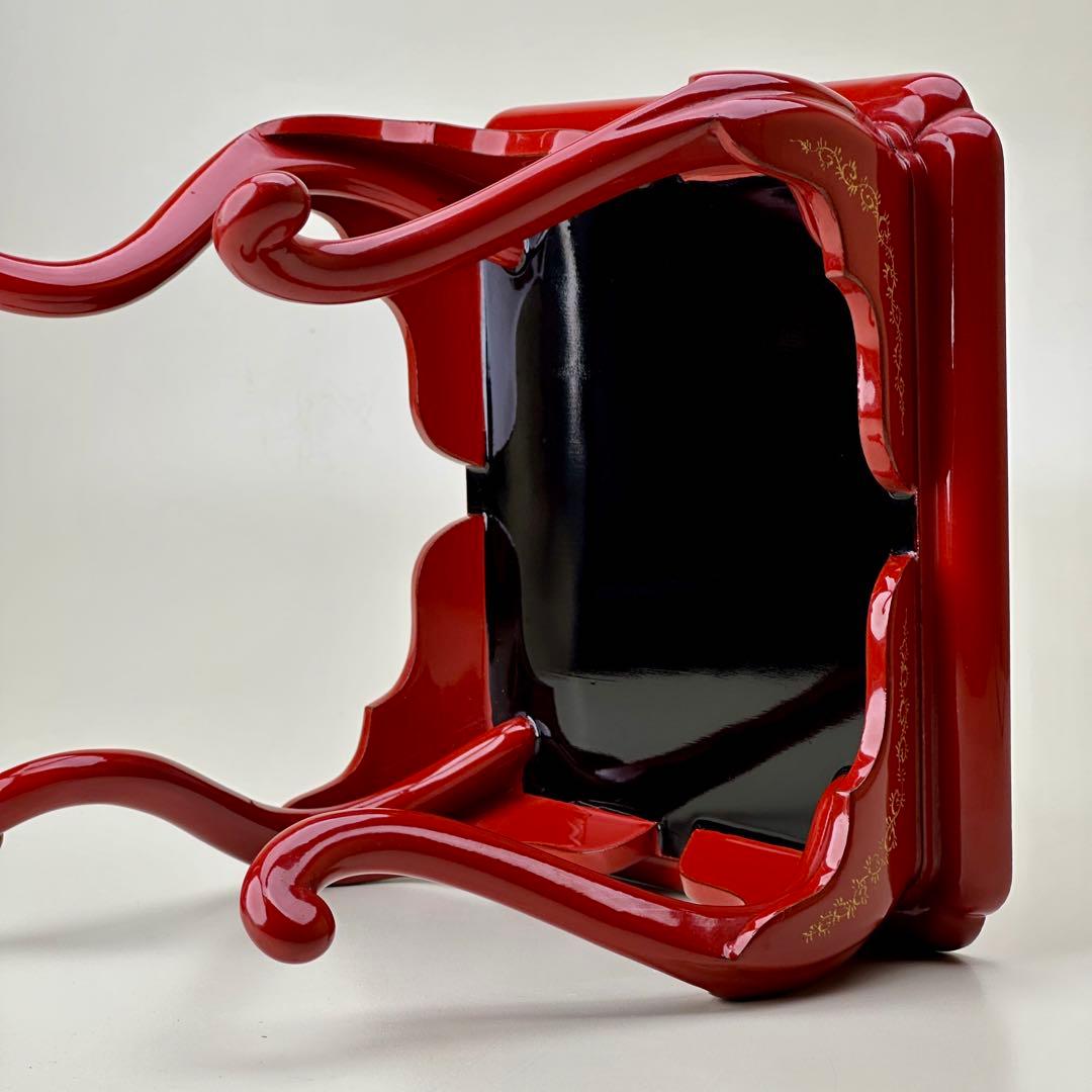 江戸期　朱漆脚付お膳台・供物台　元治元年箱書 骨董品　アンティーク