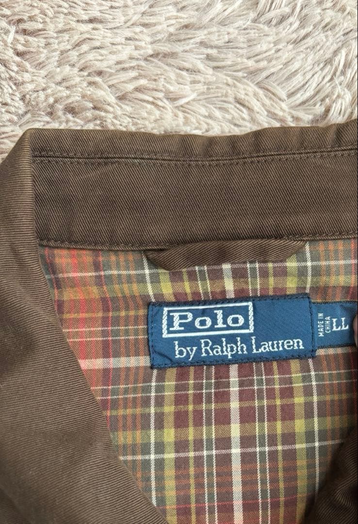 ポロラルフローレン　スウィングトップ　ブラウン　スイングトップ　裏地チェック