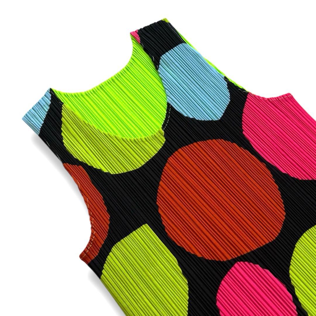 希少★プリーツプリーズ イッセイミヤケ カラフル タンクトップ レディース 3