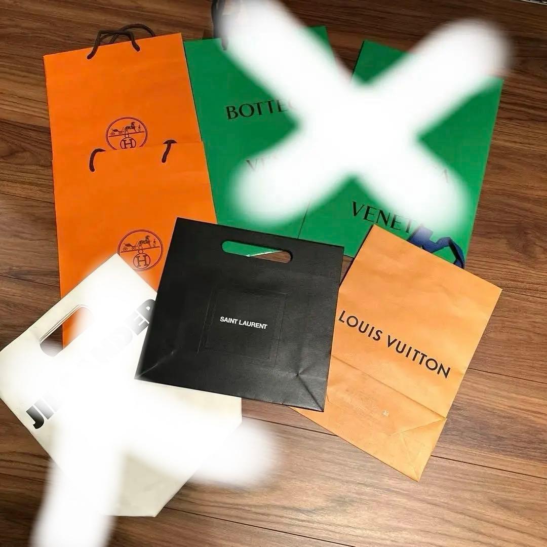 ボッテガ、エルメス、ヴィトン、ジルサンダー、サンローラン、ショップ袋7枚セット