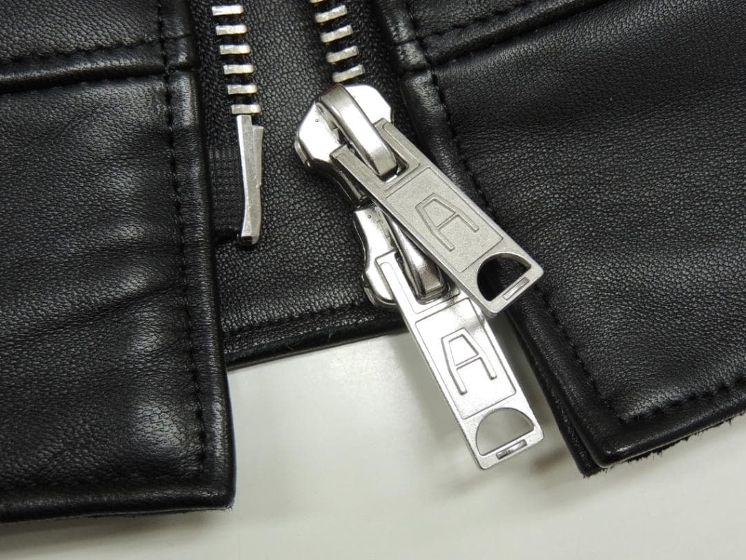 666 MANDARIN COLLAR シープスキン 羊革 シングル ライダース