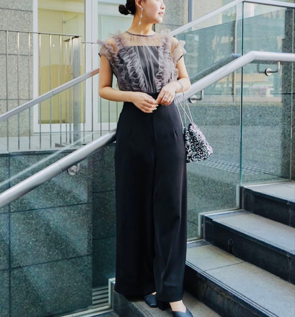 本日限定価格★kana ボリューム チュール ギャザーハイウエスト パンツドレス