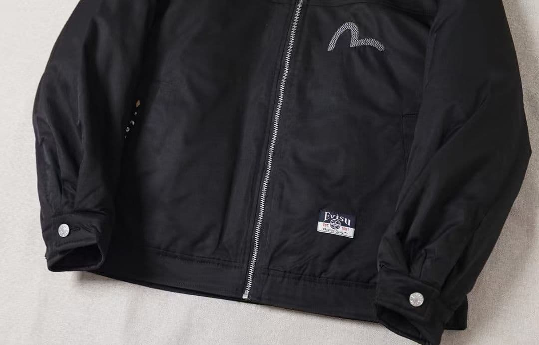 新品❤EVISU 刺繍入りのステンカラー、厚手カジュアルジャケット