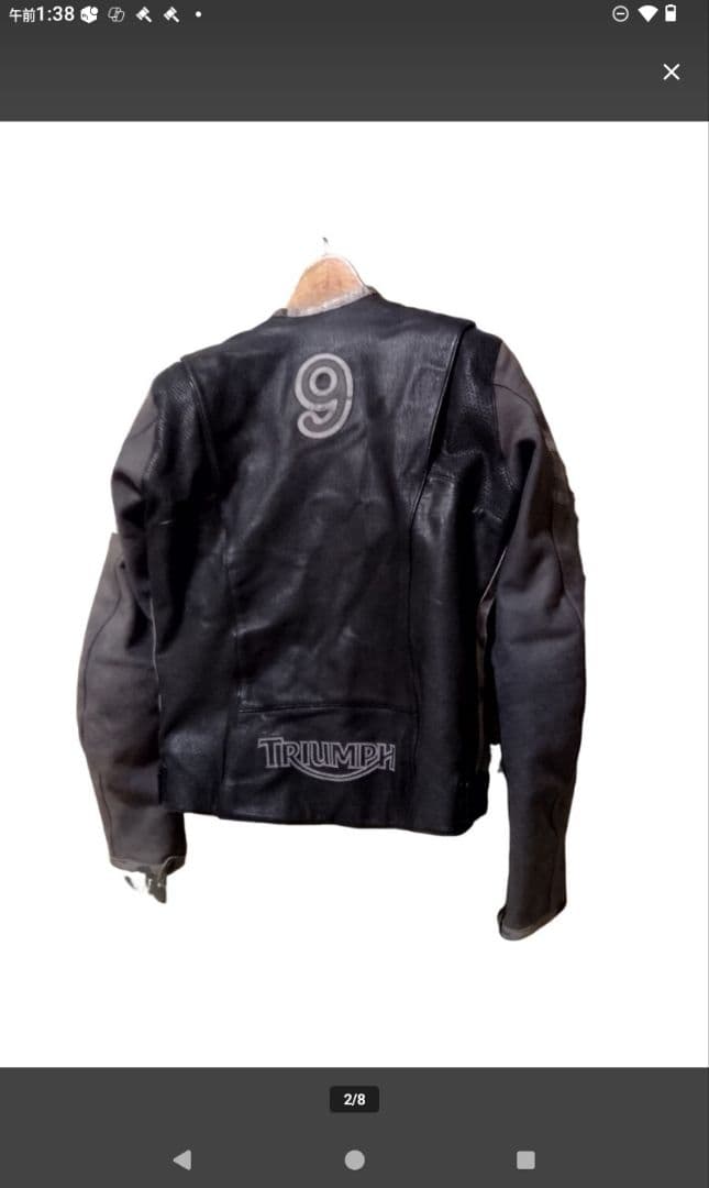 TRIUMPH 牛革 シングルライダースジャケット L//ライディング