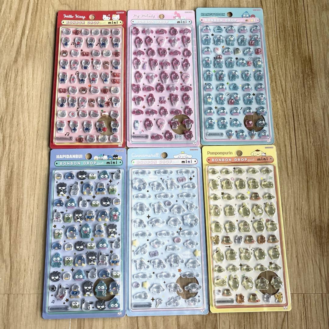 ❤️正規品❤️新品未使用❤️ボンボンドロップシール ミニ サンリオ 6枚セット