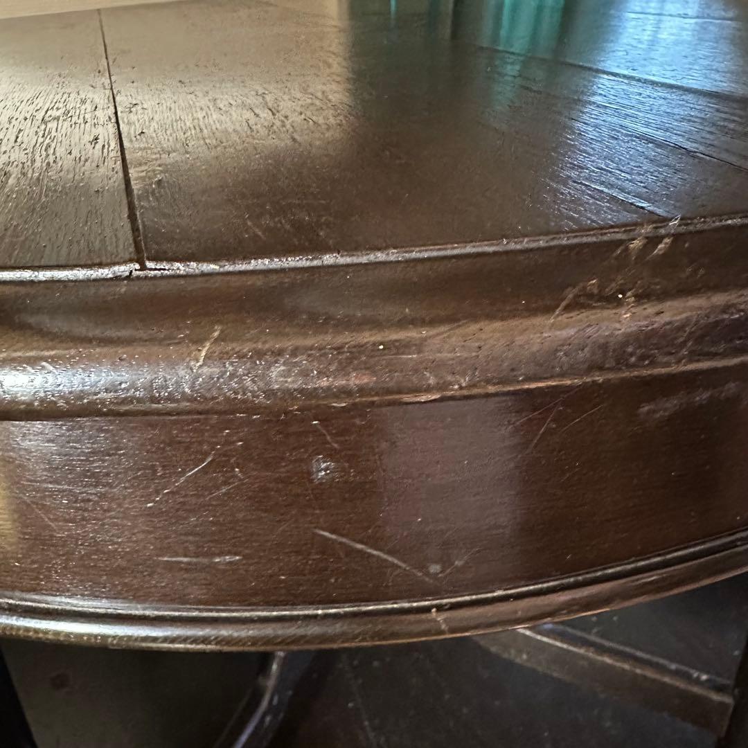 和製　アンティーク　丸テーブル