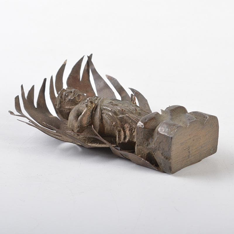 恋毬　仏教美術　古銅　不動明王　仏像　置物　V　R5243