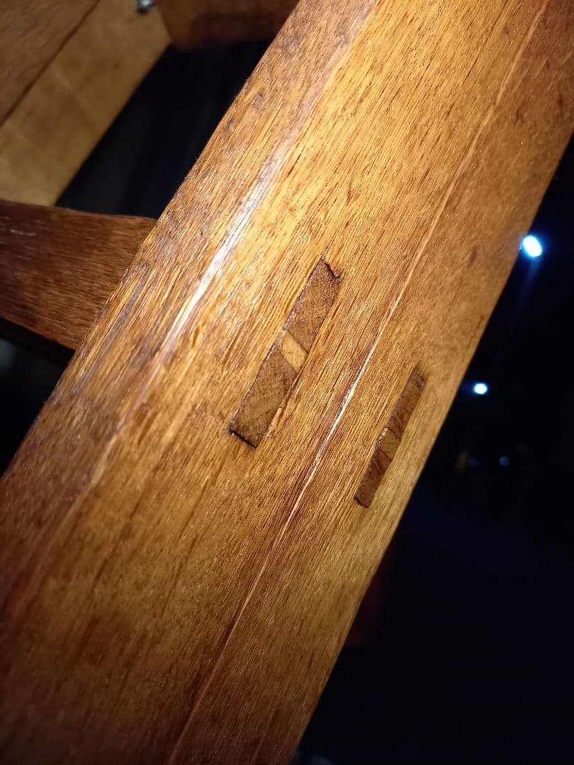 1960's　ヴィンテージ　ナチュラル　オーク　ウッド　ラダー　正直脚立　８号