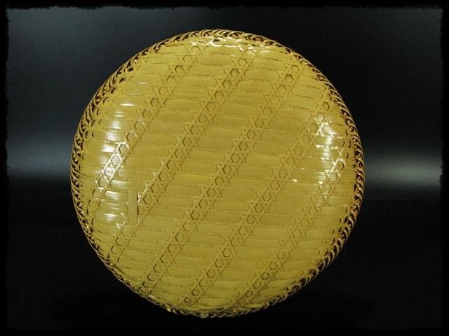 田中 篁斎 宗全好 平 炭斗 炉風炉 一双 網代 茶道具 炭道具 f137