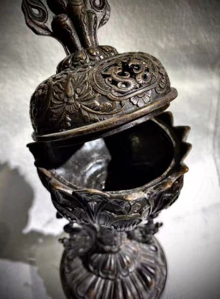 銅器 仏教 八宝 香炉古美術 コレクション品 銅製 工芸品 彫刻装飾品置物
