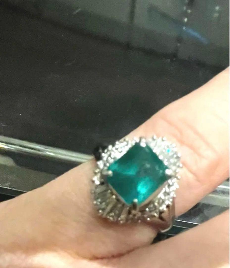1.67ct エメラルド プラチナ　Pt900 12号　指輪【検索GSTV】