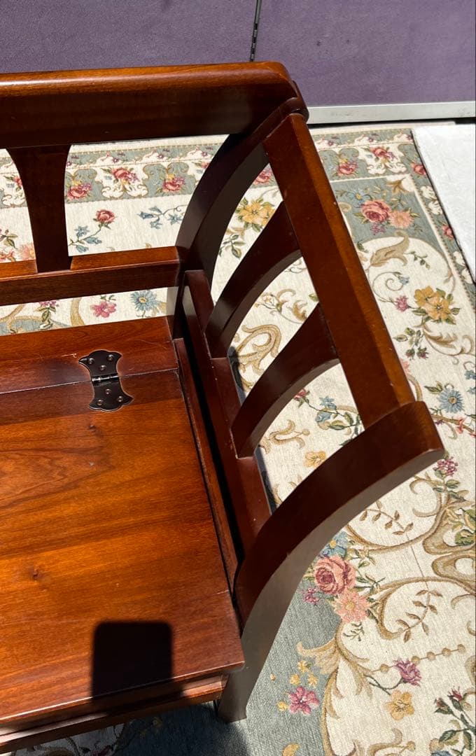 木製収納ベンチ ブラウン