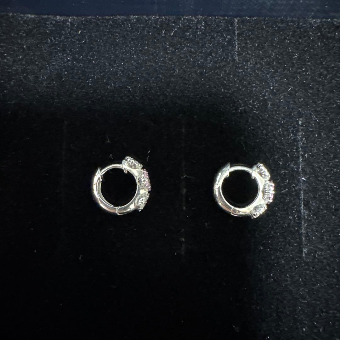 ポンテヴェキオ　フラワー　フープピアス　K18WG