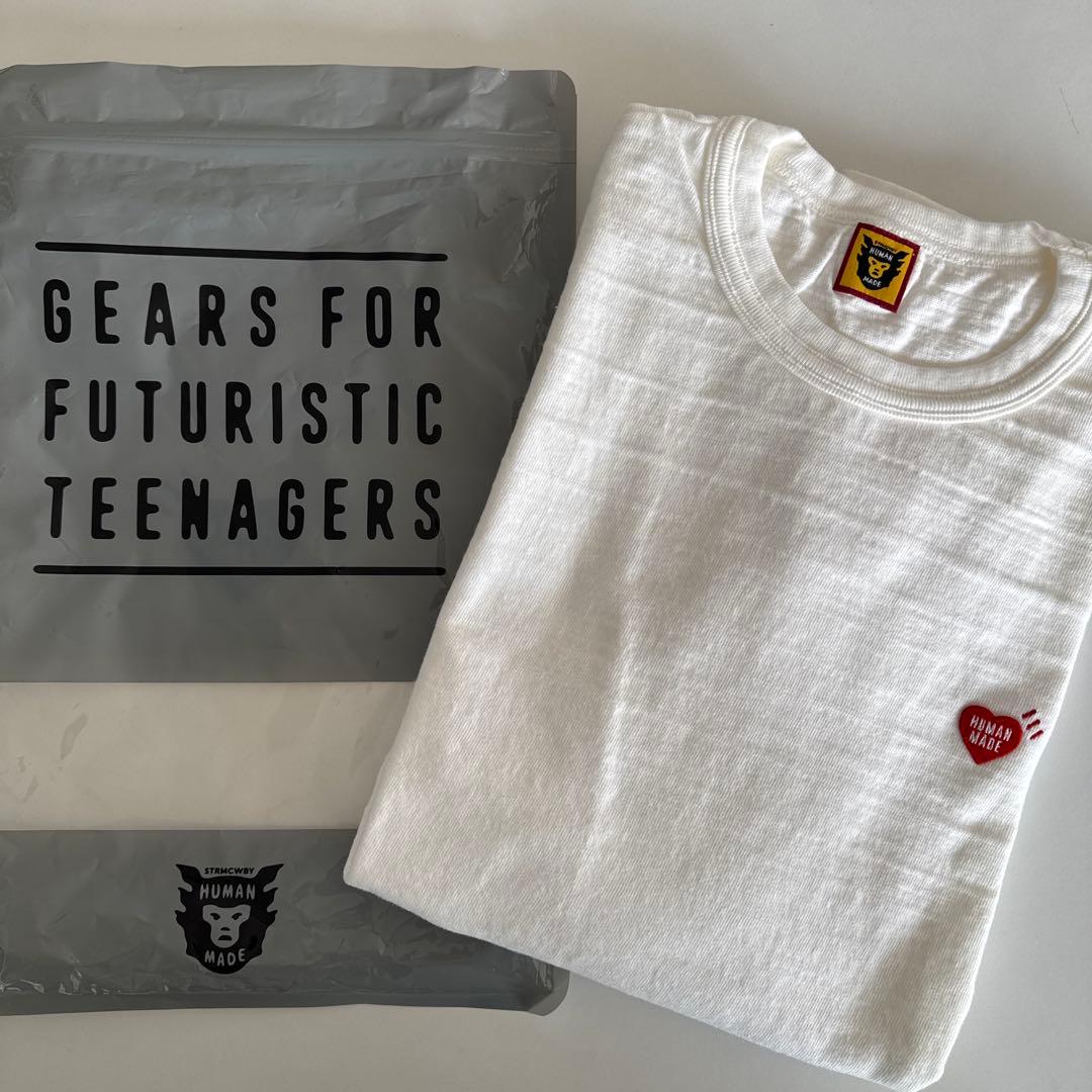 HUMAN MADE シンプル ロゴTシャツ 白