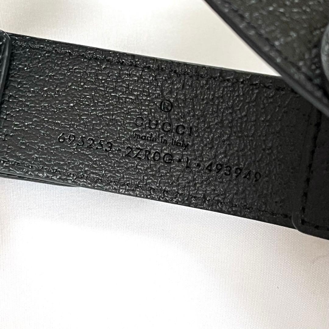 【美品】GUCCI グッチ ペット 犬 ハーネス 胴輪 レザー ブラック 黒